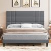 Full Size Montessori Floor Bed, Floor Bed with High Rails and Slats for Kids, Full Montessori Bed Frame with Door for Boys Girls, White, 77.75”L x 56.34”W x 17.52”H 4