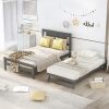 GAOMON Twin Day Bed with Trundle, Metal Frame for Kids and Teens 4