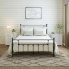 Queen Size Allewie Platform Bed Frame with Upholstered Headboard 4