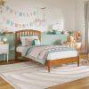 King Size GAOMON Bed Frame with Wood Headboard and Metal Support 4