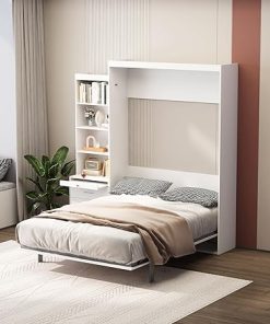 Murphy Bed Chest with Shelf and Drawers for Space Saving Design 2