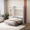 Full Size Wooden Bed Frame with Bookcase Headboard and Drawers 3