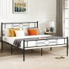 Queen Size Bed Frame with 4 Storage Drawers and Adjustable Headboard 4