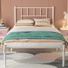 VECELO Queen Size Metal Bed Frame with Headboard and Footboard 4