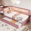Queen Size Rustic Pine Wood Bed Frame with Headboard Easy Assembly 4