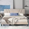 Avenco Queen Bed Frame Upholstered Adjustable Headboard Easy Assembly
