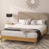Queen Size Wood Bed Frame with Storage Drawers No Box Spring Needed 4