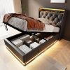 VECELO 16 Inch Tall Metal Bed Frame Heavy Duty Mattress Foundation 4