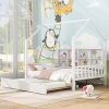 Teddy Fleece Full Size Upholstered Platform Bed with Solid Frame 4