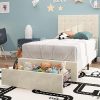 Queen Size Metal Platform Bed Frame with Vintage Victorian Style 4