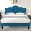 YITAHOME King Size LED Platform Bed Frame Adjustable Headboard Black 4