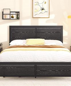 VECELO Full Size Bed Frame with Wood Headboard and 14 Inch Platform 2
