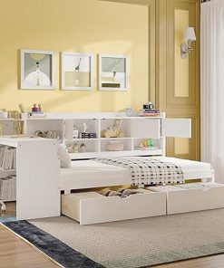 Storage Twin Bed Frames and L-Shaped Corner Beds with Desk 2