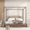 Sturdy Metal Twin Bed Frame with Wood Slats – Easy Assembly Black 4