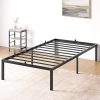 Queen Size Velvet Platform Bed Frame with Storage and Headboard Black 4
