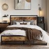 Weehom Queen Metal Bed Frame with Lock Design and Under Bed Storage 4