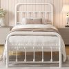 King Size Metal Platform Bed Frame with Modern Wooden Headboard and Footboard, Easy Assembly, No Box Spring Needed, Noise-Free, Vintage Brown 4