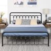 Brown Wood Queen Bed Frame with Headboard and Under Bed Storage 3