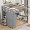 Queen Upholstered Bed Frame with Storage Drawers and LED Lights 4