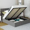 Twin Size Metal Bed Frame with Headboard and LED Charging Station 4