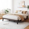 King Size Floating Bed Frame with LED Lights and Charging Station 3