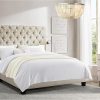 VECELO Full Size Metal Platform Bed Frame with Wooden Headboard 4