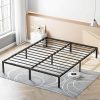 Sturdy Metal Bed Frame with Steel Slats Non-Squeak Queen Size