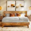 Full Size Boucle Bed Frame with Upholstered Teddy Fabric and Headboard 4