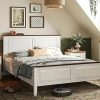 Full Size Bed Frame with Charging Station LED Lights and Storage Shelves 4