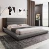 Twin Size Car Bed Frame for Kids Playroom Orange and White Design 4