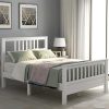 Velvet Platform Full Bed Frame with Heavy Duty Metal Support Blue 3
