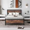Beige Velvet Queen Bed Frame with Shell Headboard No Box Spring Needed 4