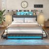 Floating Bed Frame Full Size with LED Lights Easy to Assemble 4