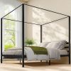 Heavy Duty 9-Leg Adjustable Metal Bed Frame with Double Support 3