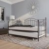 DHP Tokyo Daybed with Trundle Metal Frame Twin Over Twin Bronze