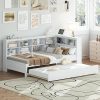 Twin Loft Bed Frame for Kids Heavy Duty Wooden High Bed with Ladder 3