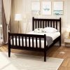 Danxee Twin Bed with Storage and Drawers Oak Captain Bed Frame 4