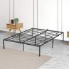 Loft Bunk Beds Twin Over Twin Metal Frame with Guardrail and Stairs 3