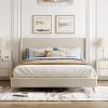 Flash Furniture Tribeca King Size Tufted Upholstered Platform Bed in Dark Gray Fabric 4