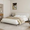 Full Size Bed Frame with Ergonomic Headboard, LED Lights and Storage 3