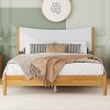 Giantex Mid Century Wood Platform Bed Frame with Storage and Headboard 4