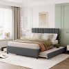 Merax Twin Platform Bed Frame with Wood Slat Support and Headboard 3