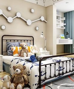 Classic Metal Bed Frame Full Size No Box Spring Vintage Headboard 2