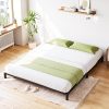 LINSY Queen Bed Frame Wood Platform with Headboard Easy Assembly 4