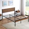 Heavy Duty Twin Over Twin Metal Bunk Bed Frame with Ladder and Guardrail 3