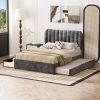 Giantex Twin House Bed with Trundle and Safety Guardrail for Kids 4