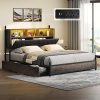 AFI Wesley King Platform Bed with Panel Footboard and Twin Trundle 3
