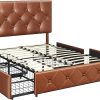 Full Storage Bed with Bookcase Headboard and Drawers in Gray 3