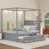 GAOMON Queen Bed Frame with Storage Headboard, LED Lights & Drawers 4 GAOMON Queen Bed Frame with Storage Headboard, LED Lights & Drawers 4
