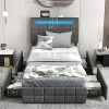 Sturdy Twin Bed Frame with Headboard and Footboard for Storage 4